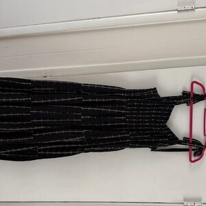 Madewell Black Smocked Bow Dress